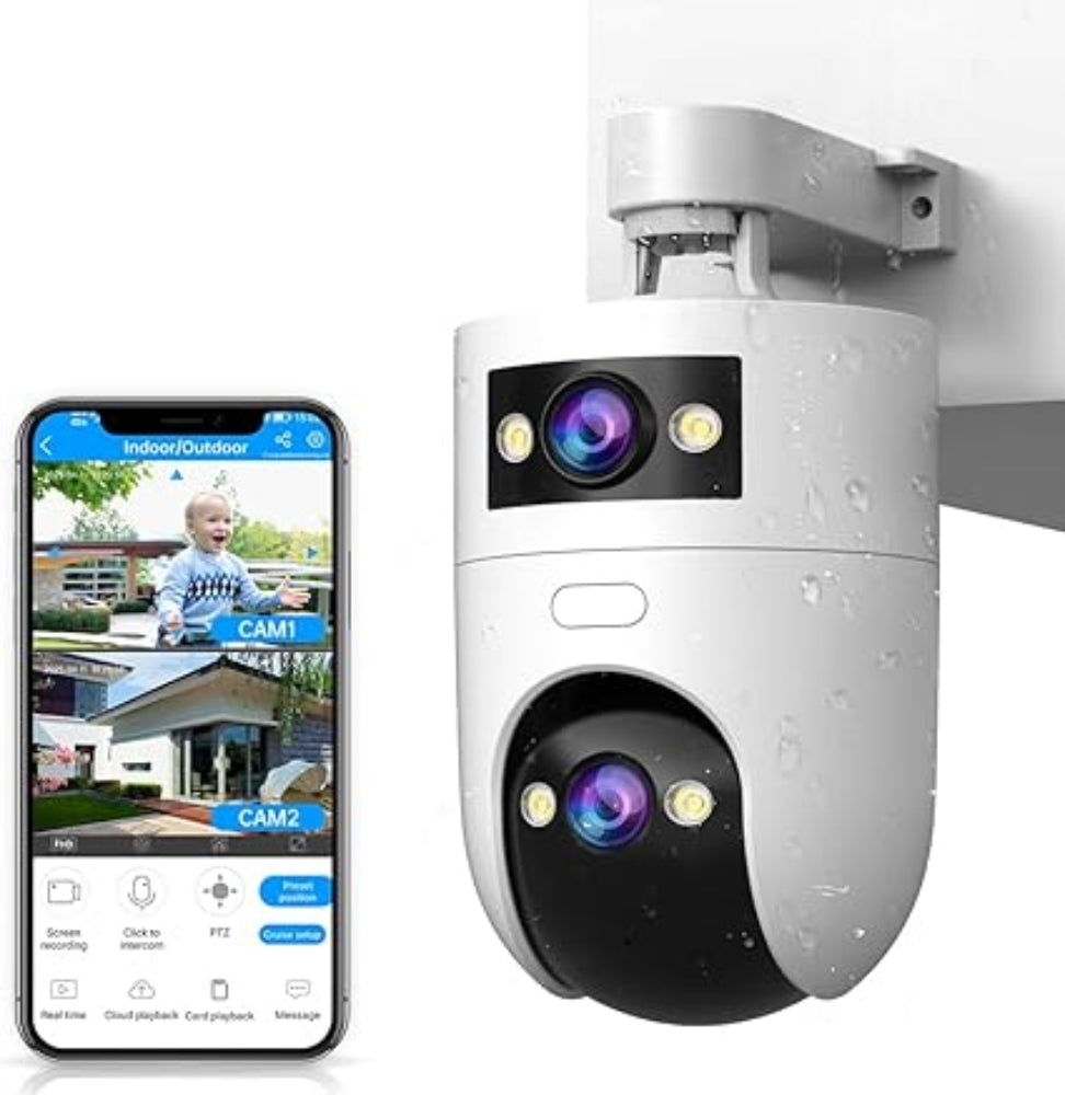 Smart WiFi Outdoor Security Camera with Night Vision and Motion Detection