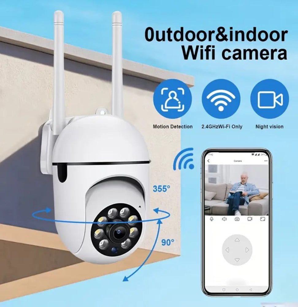 HD security camera with strong signal dual antenna design
