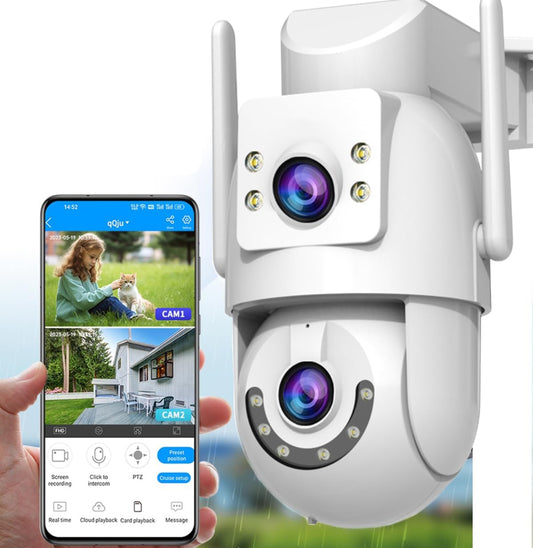 Jooan Vision dual lens outdoor WiFi security camera with smartphone app live view
