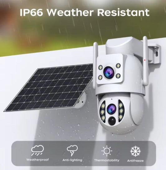 Smart wireless camera powered by solar energy for remote monitoring